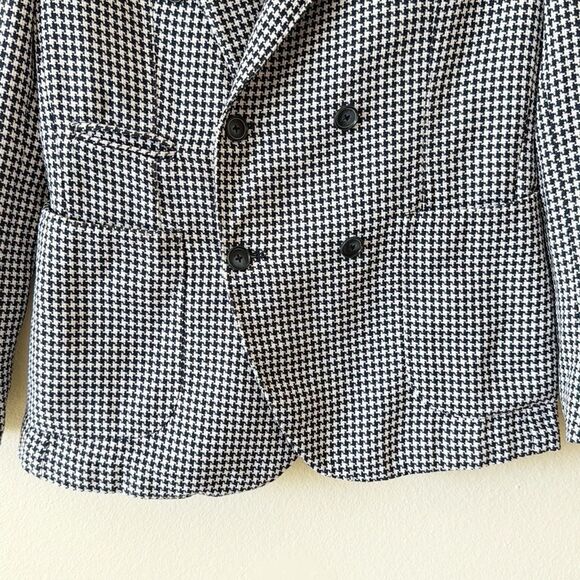 Bottega Martinese Double Breasted Houndstooth Blazer - Picture 6 of 16